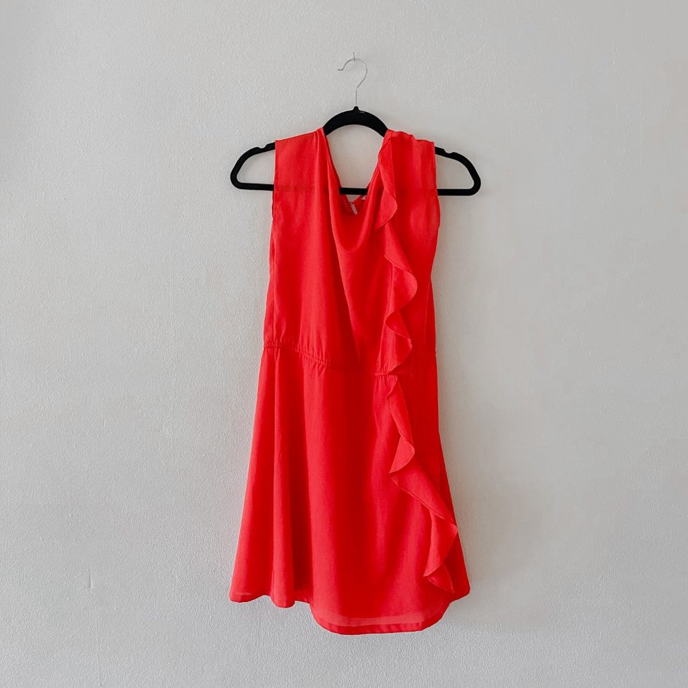 Red Ruffle Mini Dress